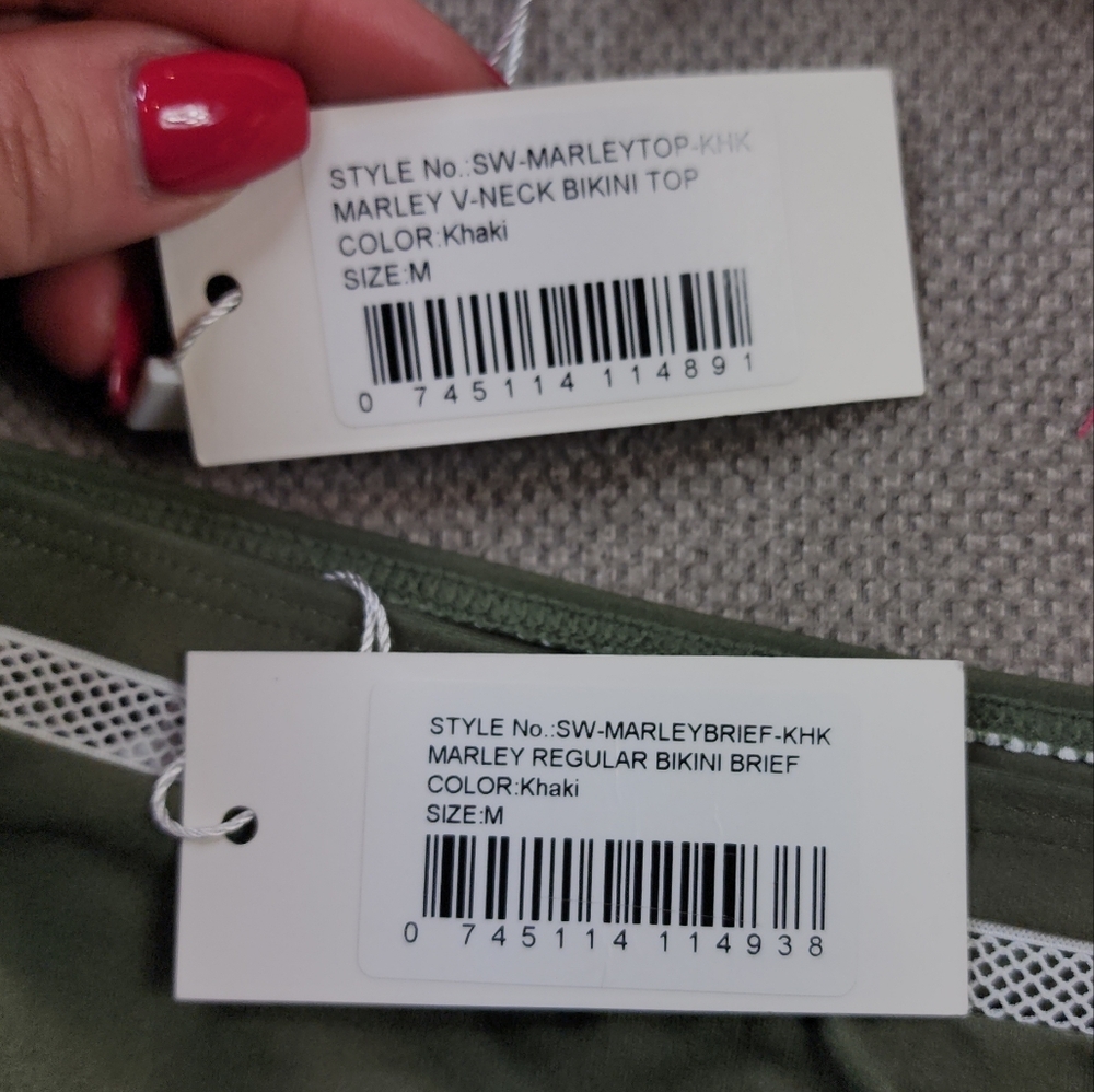 NWT Dream Bandits Australia Sustainable Green Marley Bikini Set Size Medium - Picture 3 of 16